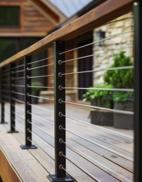 Metal Balcony Railing with Wire Rope